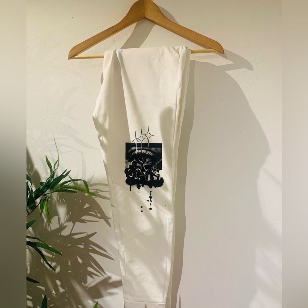 ZARA Men Jogger Pants White Medium NEW